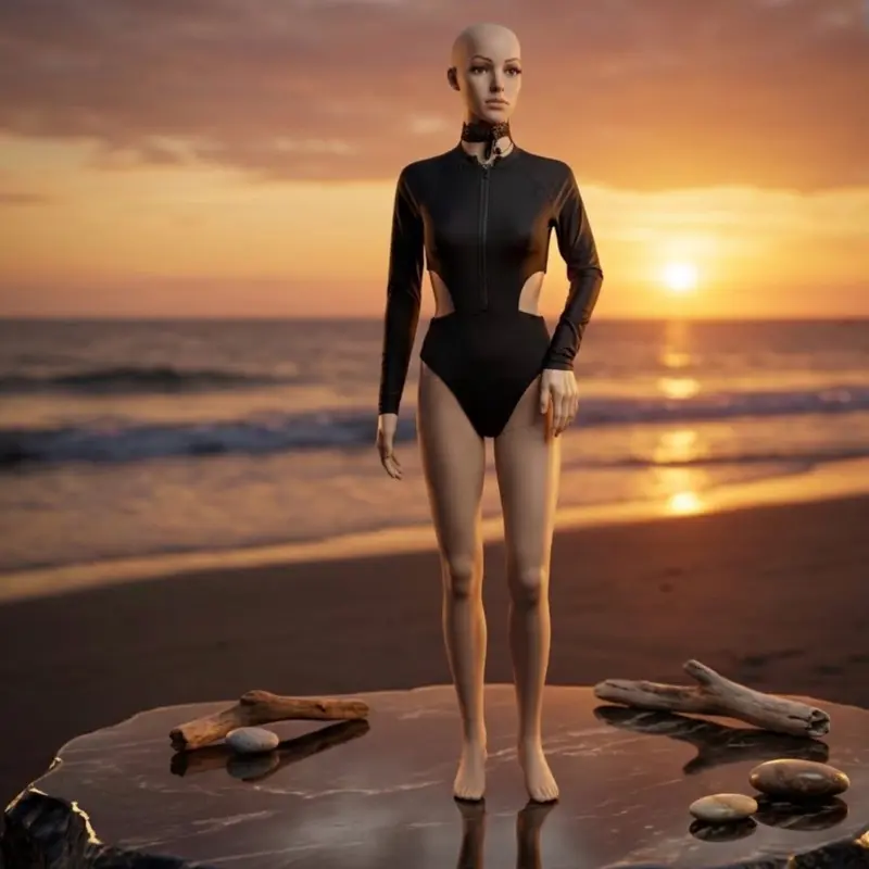 Women’s Swimwear one piece Swimsuit Sexy Design with zipper-up