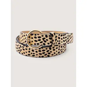 BLOOMCHIC Leopard Print Buckle Wide Belt Swimweek Casual Belt