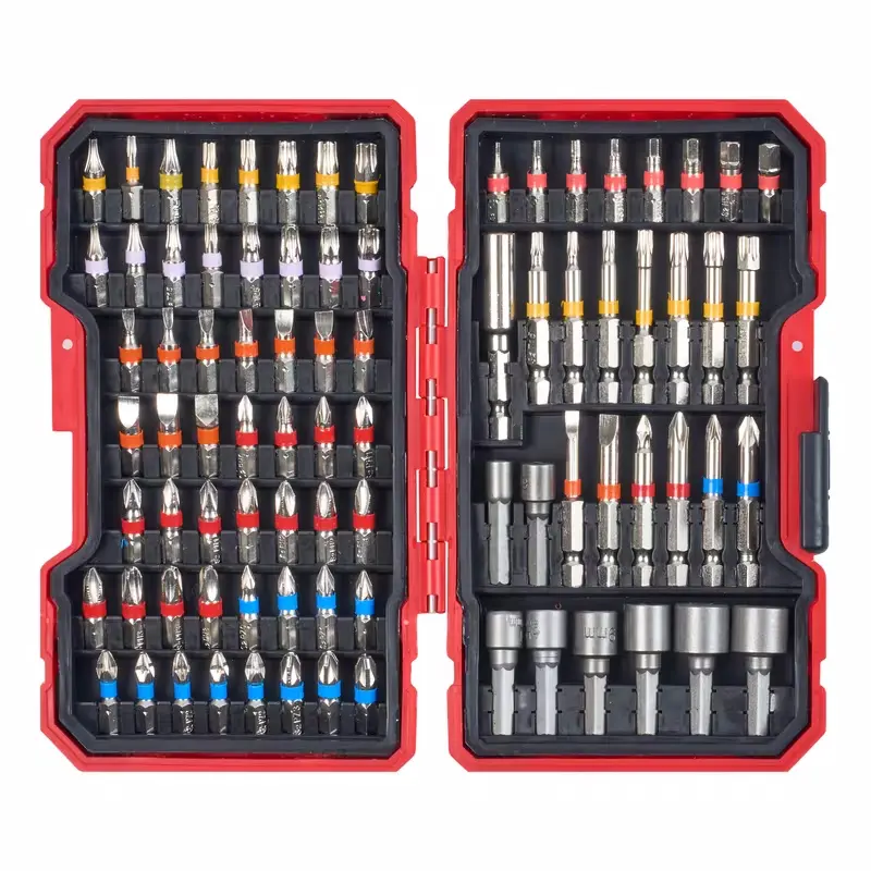83-Piece S2 Steel Impact Driver Drill Bit Set - Phillips, Slotted, Square, Star, Hex, TORX Bits - Ideal Gift for DIY Enthusiasts & Man