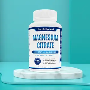 Purely Optimal Magnesium Citrate 500mg - Supports Sleep Quality, Muscle & Heart Health - Non-GMO, Gluten-Free, 120 Capsules
