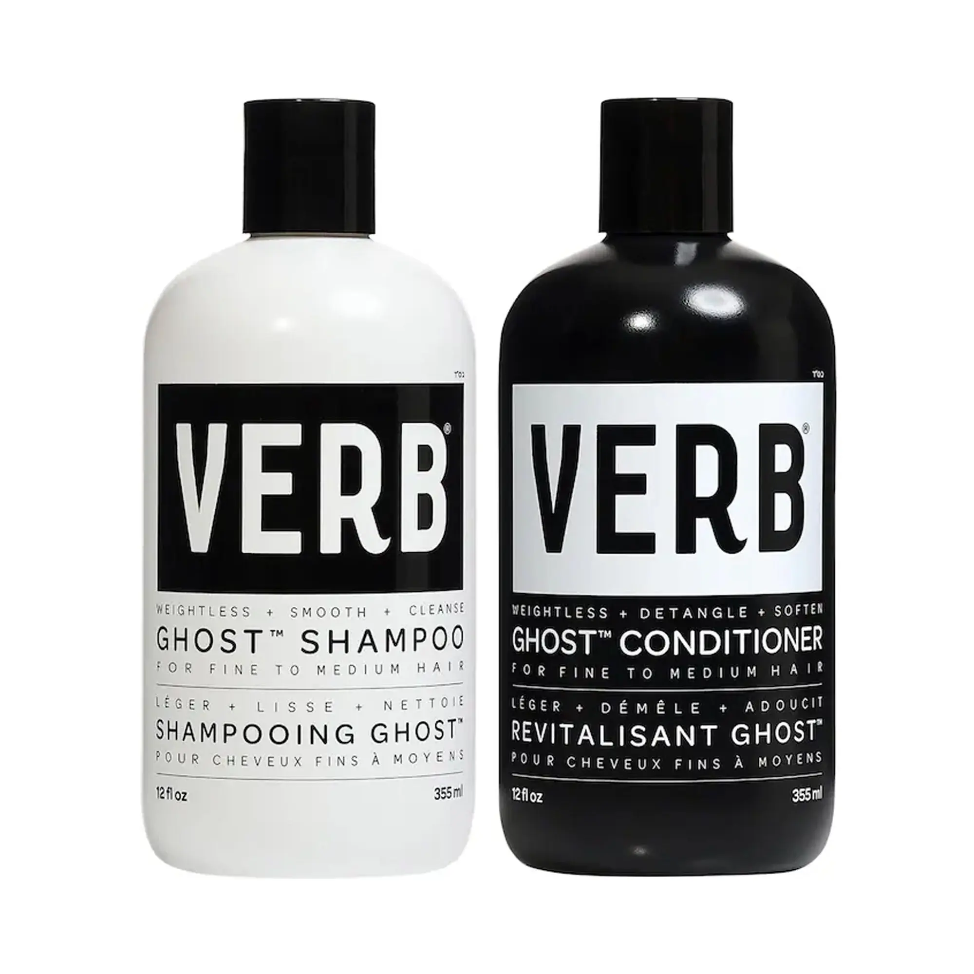 Verb Ghost Haircare Silky Smoothing Shampoo & Green Tea Cleanser Duo, 12oz