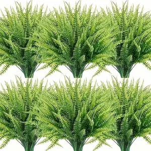 Outdoor UV-resistant artificial plants, high-quality anti-oxidation artificial flowers, fake Boston ferns, indoor and outdoor hanging flower pots, outdoor garden and courtyard decorations, home room decorations, Mother's Day decorations