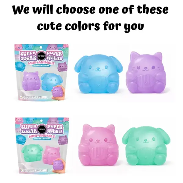 Super Duper Sugar Squisher | Mini Kitty & Puppy