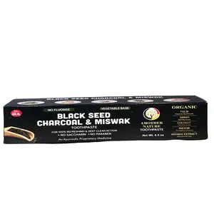 Another Nature Organic Toothpaste Black Seed Charcoal & Miswak Halal No Fluoride Oral Care
