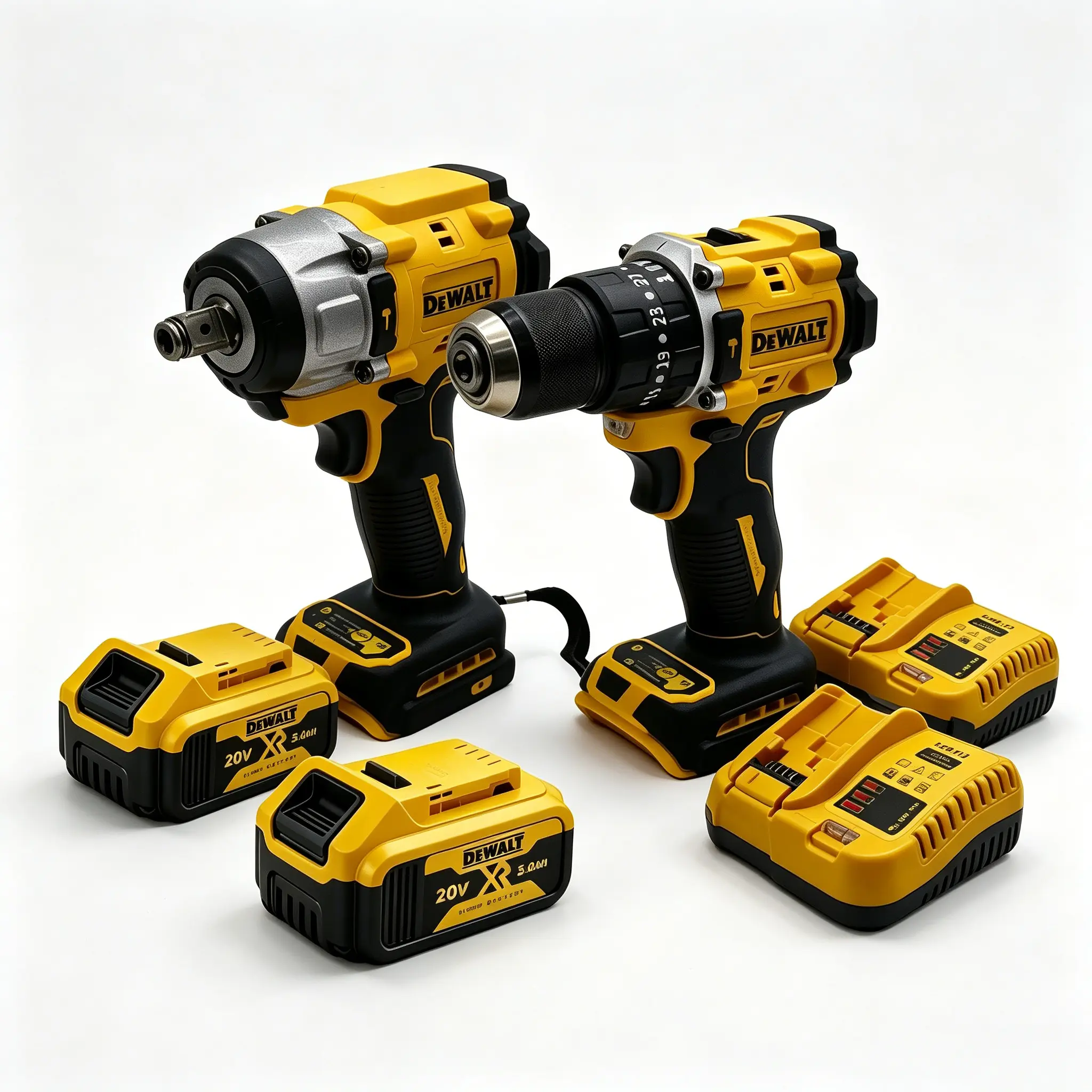 【DEWALT】Cordless Tool Combo | Drill Driver + Impact Wrench Set, Wall Buster & Screw Slayer, 1/2-inch 3-in-1 High-Torque Power System, Ideal for Framing, Deck Building, and Daily Home Fixes, The Ultimate Father’s Day Husband’s Day Present for the Handy Man