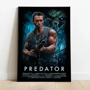 [Unframed] Predator 1987 Movie Cast Art Poster Print featuring Arnold Schwarzenegger Dutch Sci-Fi Action Horror Classic Wall Decor, Premium High-Definition Glossy Paper Home Theater Bedroom Fan Gift Idea
