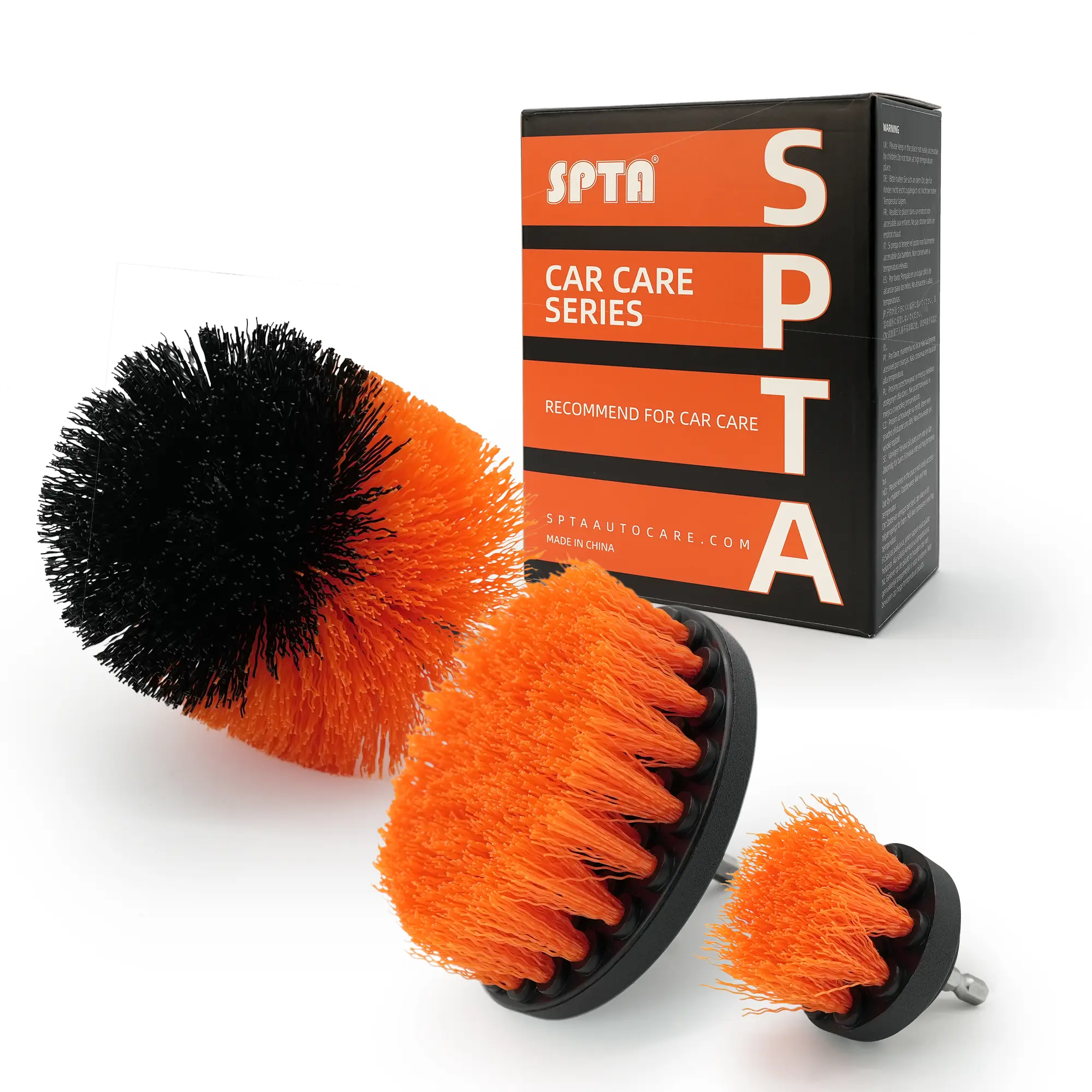 SPTA Nylon Drill Brush Attachment Set –Household Cleaning Brushes for Bathroom Surfaces Tub, Shower, Tile and Grout All Purpose Power Scrubber Cleaning Kit – Shower Grout Cleaner Drill Brushes Set