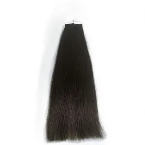 100g Tape in / 20 inches 100% Indian Human Straight Hair Extensions color #1A