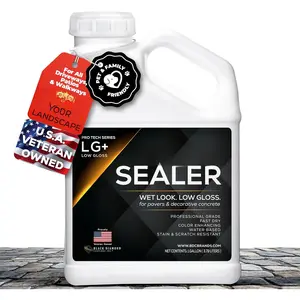 1 Gal.  + Clear  Sealer | Low Gloss Paver Sealer | Wet Look, Color Enhancing | Professional Grade | Concrete Pavers and Decorative Concrete | Fast Dry | Driveway, Patio and Walkways