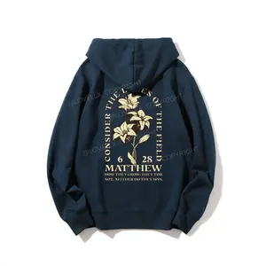 Consider The Lilies Of The Field Christian Unisex Drawstring Hoodie – Faith-Inspired Style