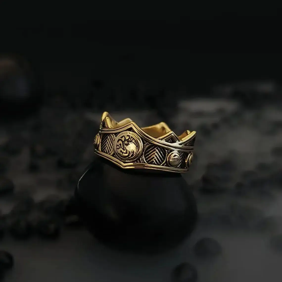 Dragon Shape Family Ring Vintage Gothic Medieval Dragons Finger Ring Jewelry Cosplay Party Props Jewelry Presents