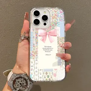 Trendy Magnetic Case for iPhone11/12/13/14/15/16/17/promax, 1 Peter 5 7 Bow Collage Ultra Slim, MagSafe Support, Shockproof | Playful & Fun Style