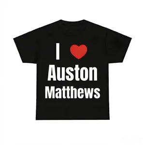 Game Day Gear Cotton T shirt I Heart Auston Matthews for Fans Graphic