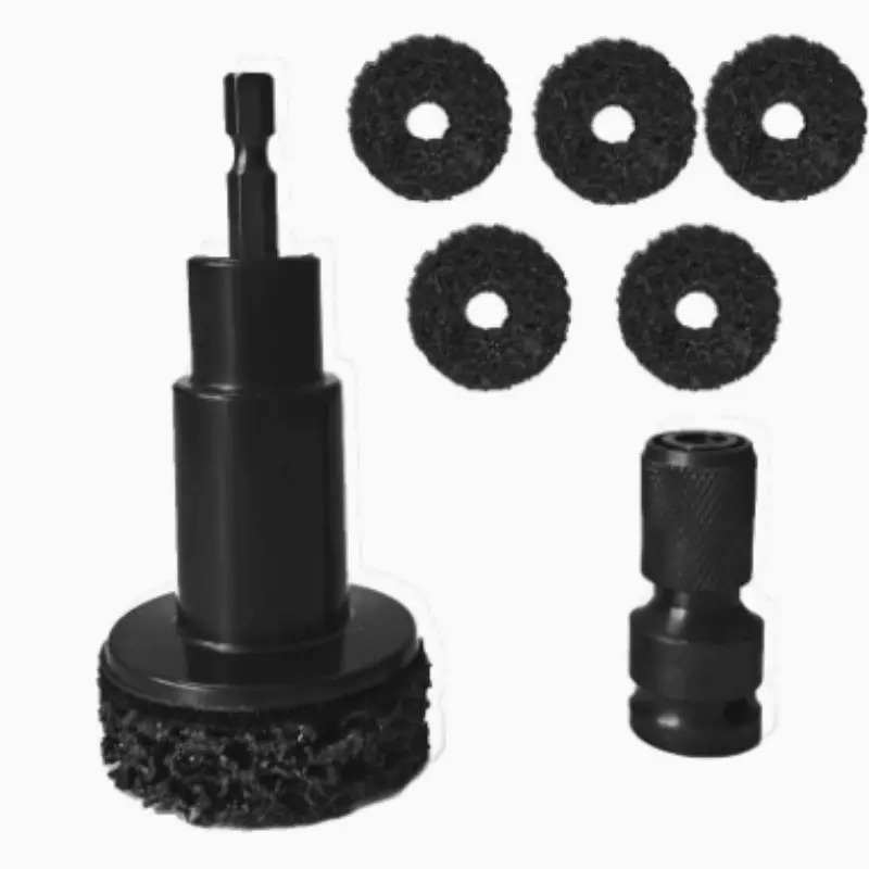Car Wheel HUB Bearing Rust Removal Tool Set, Includes Polishing Wheel, Brake Disc Rust Remover, Durable Metal, Ergonomic Handle, Rust Cleaning, Ideal for Car Maintenance