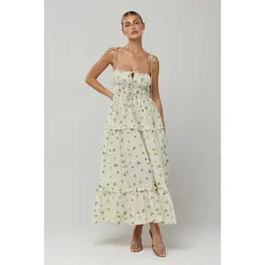 Olivia Dress in Cotton Bluebell