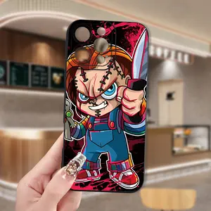Horror Scar Doll Design Phone Case Cover Accessories, Shockproof TPU Cover Full Protection for iPhone 17/16/11/12/13/14/15/16/17 Pro Max/plus/air, Gift for Boyfriend/girlfriend