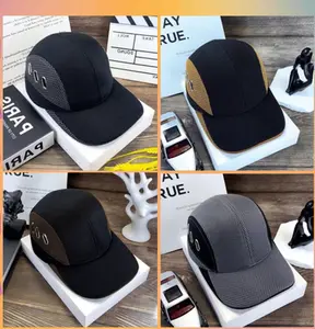 Lightweight 5-Panel Running Hat | Breathable Mesh Hiking Cap with Side Metal Grommets | Outdoor Sport Quick Dry Baseball Cap for Men & Women | Adjustable Unstructured Sun Hat