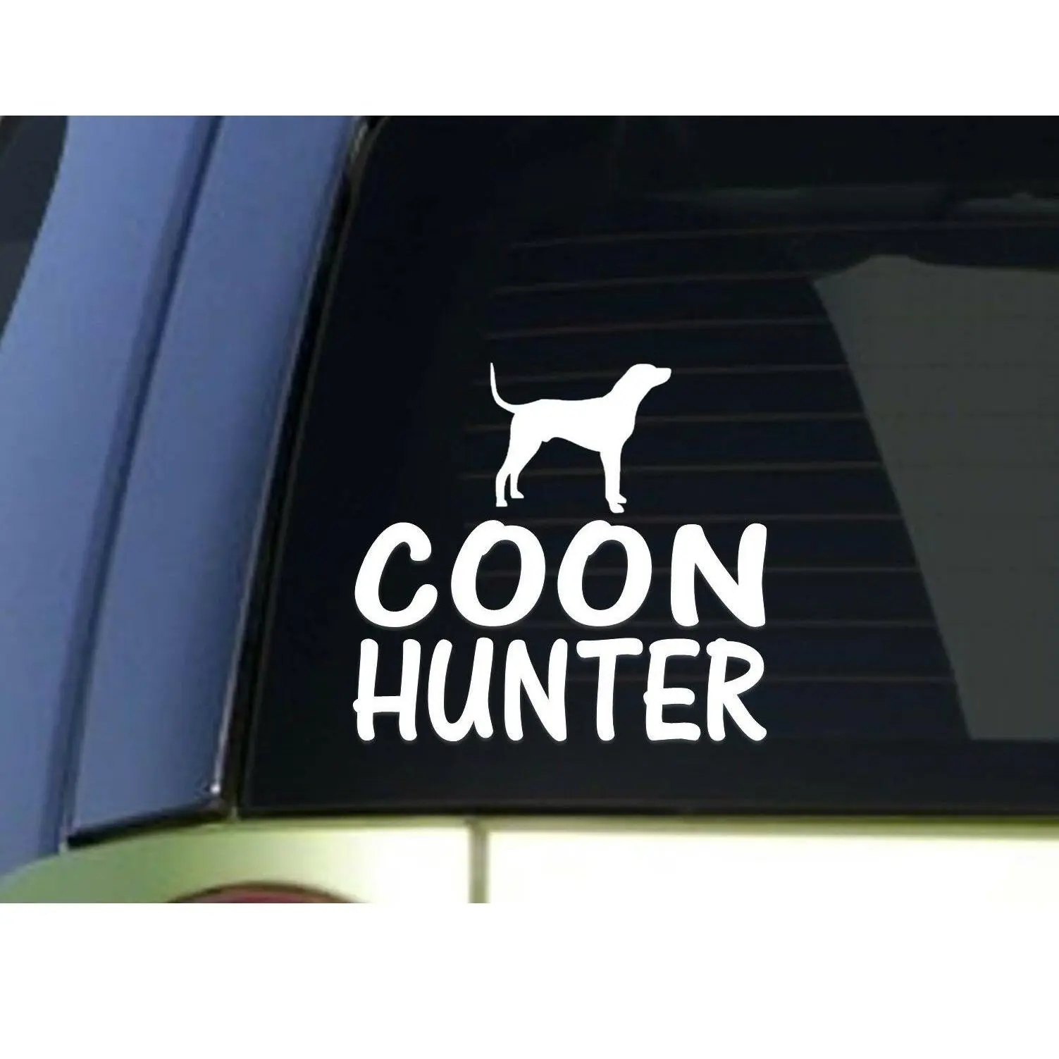 Coon hunter *H903* 6 inch Sticker decal coonhound live trap gps tracking collar