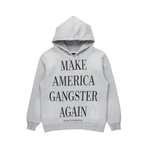 Drako Heather Grey Graphic Distressed Relaxed Hoodie
