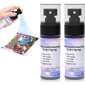 Upgraded  Painting Sealer  - 30 Minutes Quick Dry  Art Sealer Glue, Keep  Art Fixed and Shiny,  Art Accessories and Tools, Easy to Use, No Brush Needed (2 Pack)