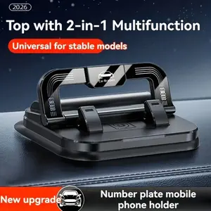 Car Phone Holder, 360 Degree Rotation, Adjustable Horizontal & Vertical Screen Angle, Non-Slip Suction Cup Mount for iPhone & Android