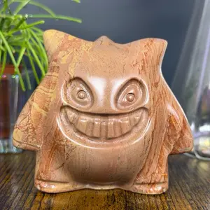 Wood Jasper Gengar Inspired Crystal