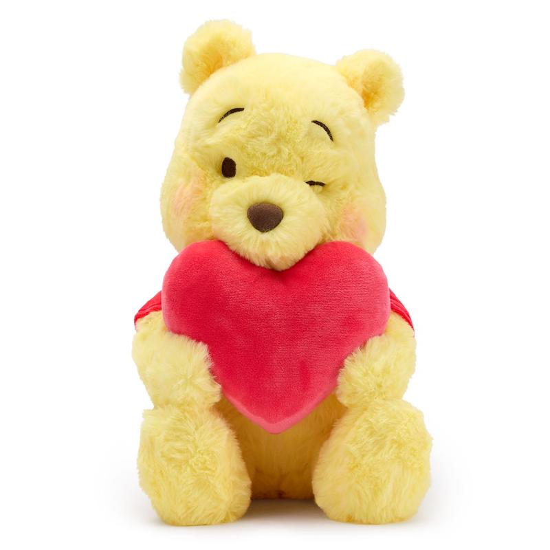 Disney Store Winnie the Pooh with Heart Plush – 13'' – Disney Store Japan