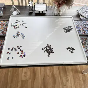 Product Review of Playboda 1000-1500 Pieces Rotating Plastic Puzzle Board with Drawers and Cover, Portable Jigsaw Puzzle Table for Adults, Lazy Susan Spinning Puzzle Boards (Patent Design) puzzle board Durable from P**l