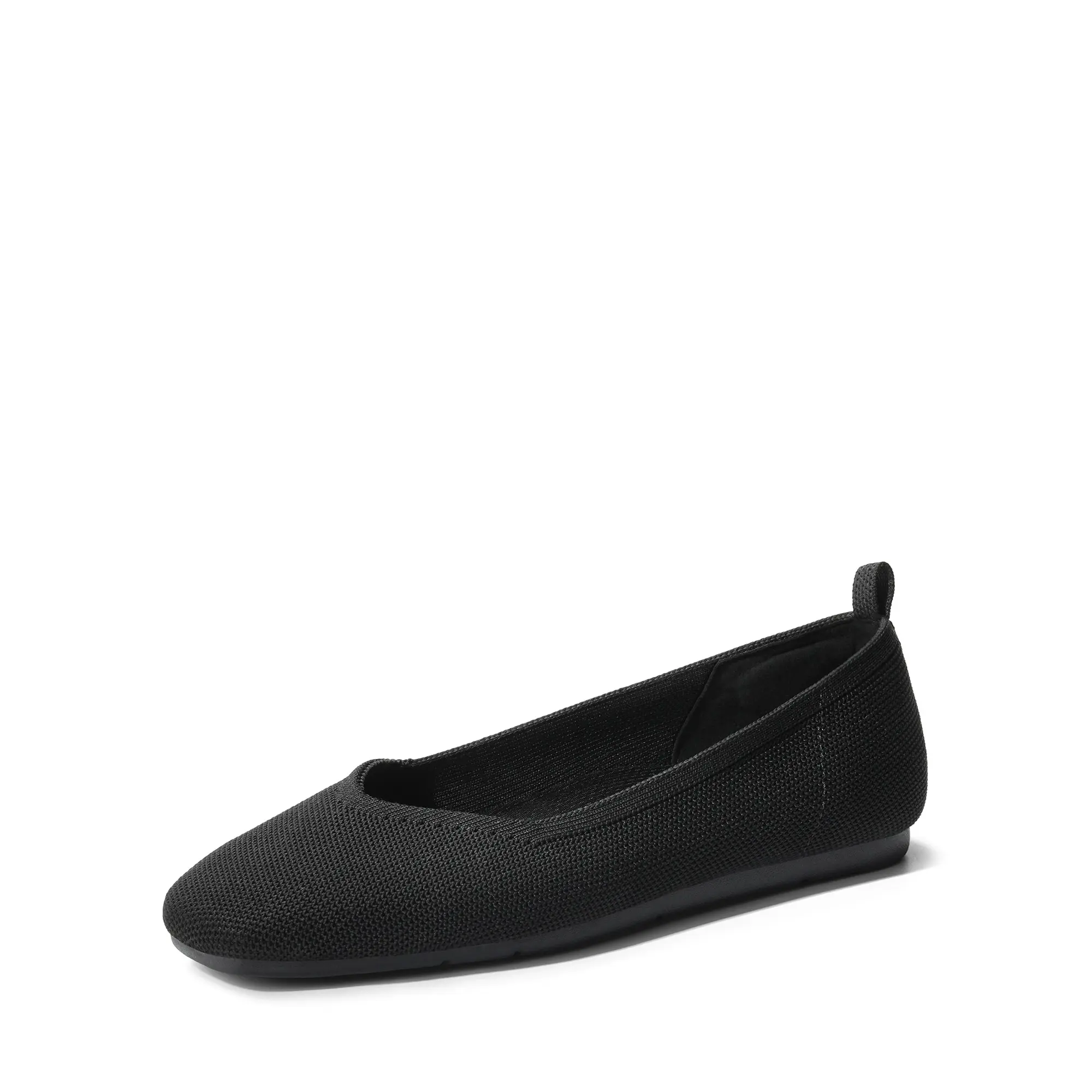 Dream Pairs Women's Shoes - Casual Wide-Fit Square Toe Slip-On Ballerinas, Waterproof, Comfortable Arch Support, Improved Insole, Casual Flats
