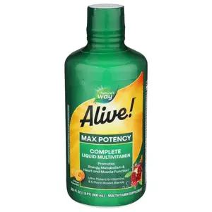 Nature's Way Alive! Liquid Multi-Vitamin Citrus Flavor 30.4 fl oz High-Potency Formula for Maximum Absorption & Total Body Wellness