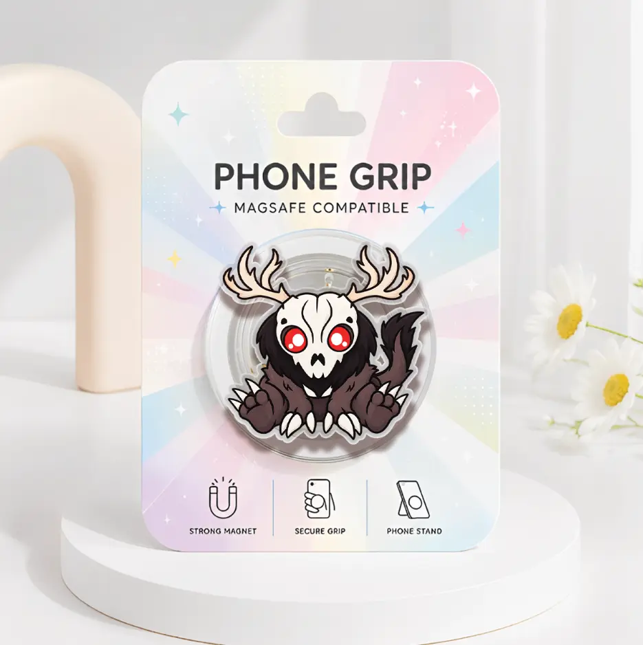 Kawaii Wendigo Magsafe Phone Grip, Cute Evil Spirit Acrylic Kindle Grip, Spooky Creature Phone Accessories, Cute Jungle Spirit Pop Socket, Cute Eerie Halloween Gift