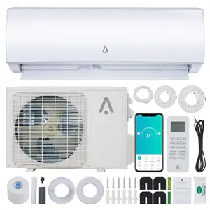 18000 BTU Wifi Ductless Mini Split AC, 21 SEER2 R454B Inverter Heat Pump, 208-230V Pre-Charged Condenser with Installation Kit, Up to 1250 Sq.Ft