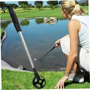 Golf Ball Retriever 8 Section Antenna Pole Extensible Golf Accessories, Adjustable Golf Ball Picker Tool for Golf Sports Equipment