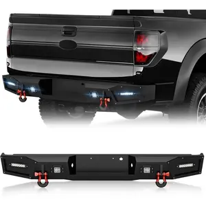 【Yzona】Aftermarket Off-road Bumpers for 2010-2014 Ford F-150 F150 SVT Raptor with 4 x LED Lights