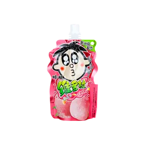 WANT WANT Taiwan Peach Jelly Drink 150g - Real Fruit Bits, Refreshing Snack