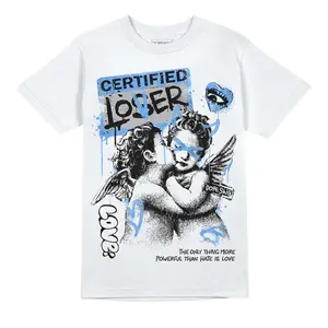 DopeSkill Graphic Tees Black University Blue 5s Streetwear Unisex Cool T-Shirt Sneaker Colour Matching Certified Lover Graphic