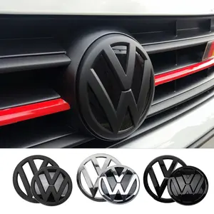 1/2Pcs Car Front Bonnet Grill Rear Trunk Emblem Logo Cover For Volkswagen VW Golf 7 MK7 2014 2015 2016 2017 Replacement Sticker Car Stickers Auto Refit Accessories