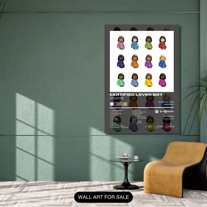 Drake - Certified Lover Boy - CLB - OVO -  Album Art Poster - Home Decor - Wall Art