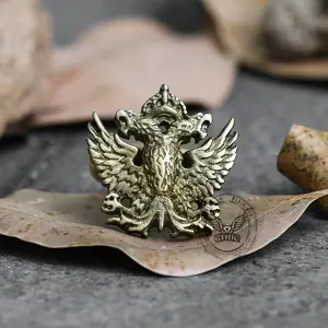 GTHIC Royal Double-Headed Eagle Brass Cufflinks for Men Women Animal Statement Accessory Daily Wear
