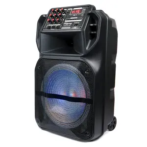 DAZONE Bluetooth Speaker BT Karaoke Portable Heavy Bass Stereo Sound & Mic, 12“ Subwoofer Heavy Bass, FM Radio, MP3 Player, Loud Stereo Speaker for Home Outdoor Party Camping
