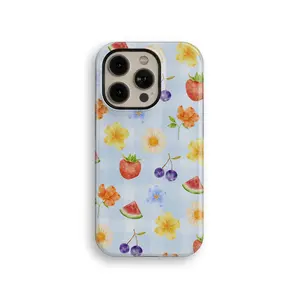 Summer Picnic Tough iPhone Case - Polycarbonate Shell and TPU Interior for Ultimate Protection