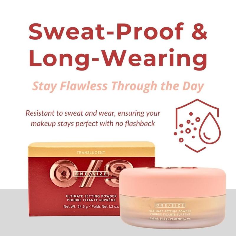 One Size Ultimate Blurring Setting Powder Full- Translucent - for Fair to Dark Skin Tones, 1.2 Ounce
