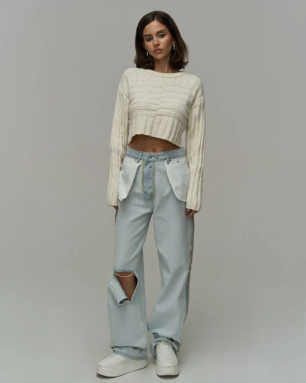 Mai Reversed Straight Wide Jeans