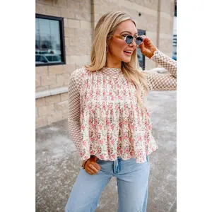 Blooms Gauzy Floral Top Blooms Gauzy Floral Top
