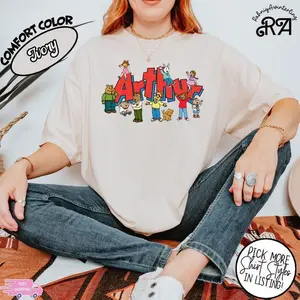 Arthur Kids Group With Logo T-shirt,Back to School Shirt,PBS Arthur,PBS Shirt,Arthur Shirt,Arthur Gift Box, Kids Shirt,Nostalgic Shirt