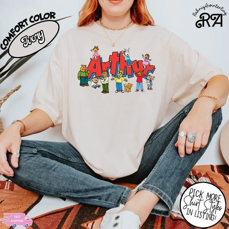 Arthur Kids Group With Logo T-shirt,Back to School Shirt,PBS Arthur,PBS Shirt,Arthur Shirt,Arthur Gift Box, Kids Shirt,Nostalgic Shirt