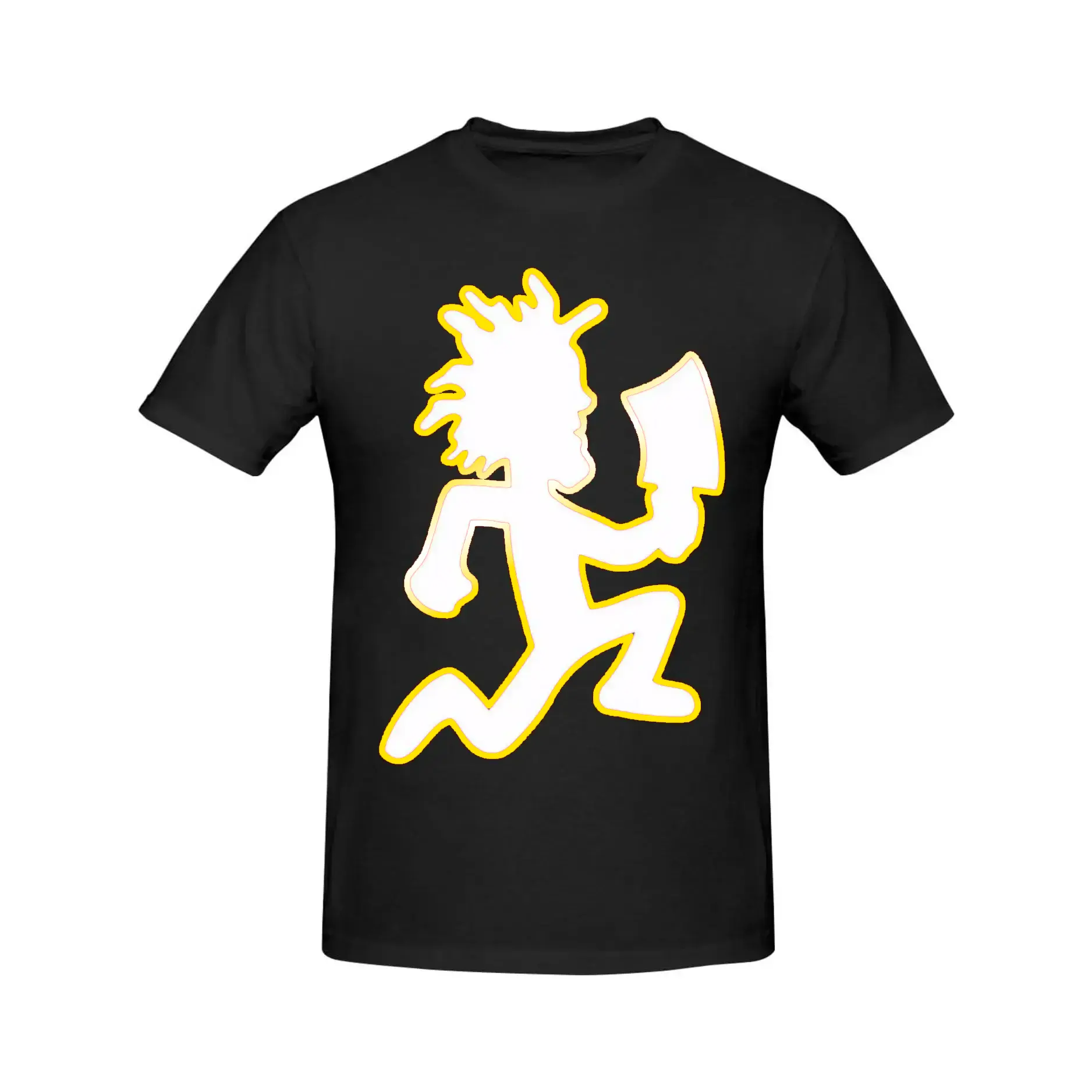 Hatchetman Graphic T-Shirt for Men, Edgy Alternative Streetwear Top with a Dark Horror Vibe, Unisex Short-Sleeve Cotton Tee, Fabric