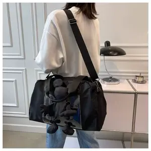 Fashion-Cute Multi-Functional Carry Bag for Short Trips Adjustable Shoulder Strap Design Trendy Black Color Waterproof Material Perfect for Everyone