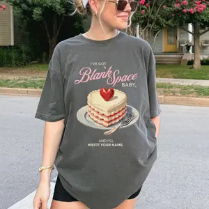 Blank Space Shirt | Swift Cake Tshirt | Vintage Retro 19 Summer Graphic Tee | Music Lyrics Merch | Gift for Fan | Comfort Colors Oversized