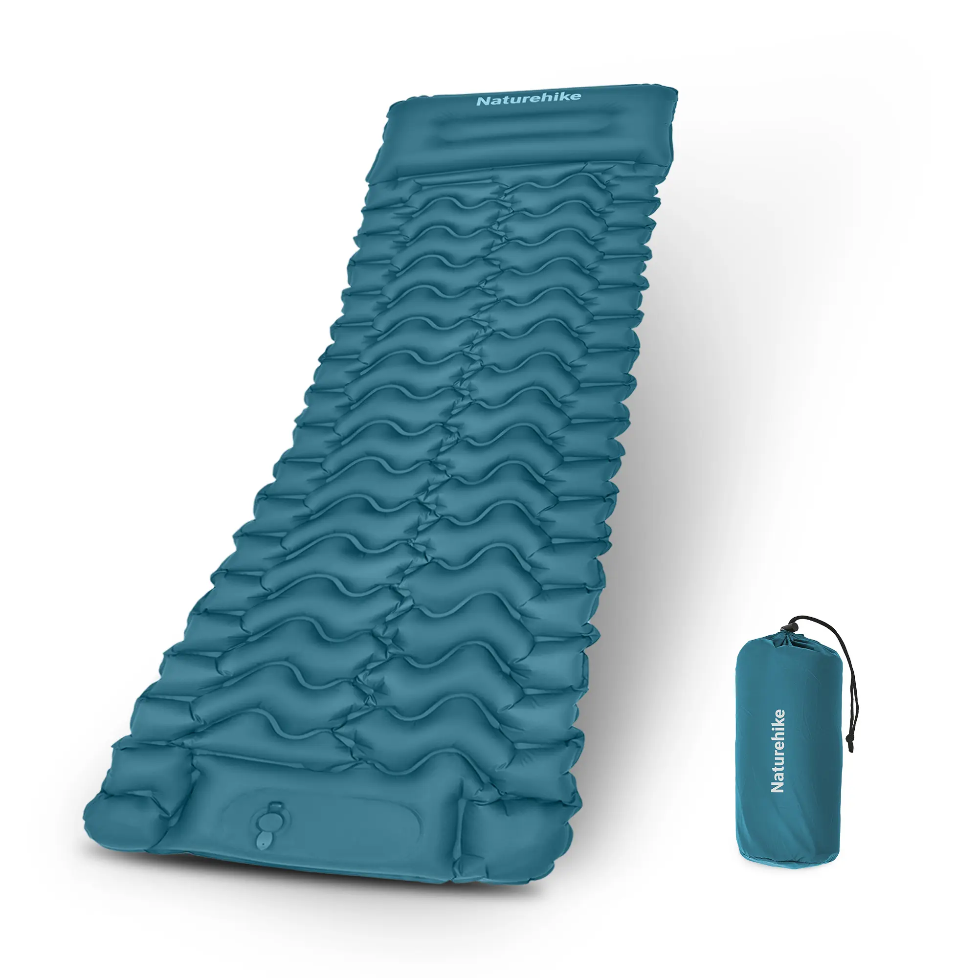DealsForYouDays Naturehike FC01 Ultralight Inflatable Sleeping Pad with Built-in Foot Pump, 6.5cm Thick Camping Sleeping Pad for Backpacking & Camping, Lightweight Camping Mat with Pillow Support & Thermal Insulation
